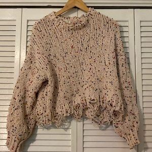 Cropped women’s retro sweater, size medium